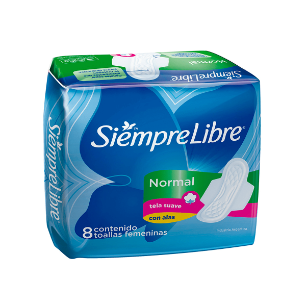 TOALLAS FEM. SIEMPRE LIBRE C/A x8u.