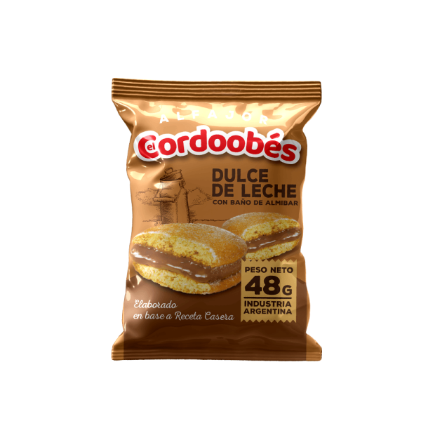 ALFAJOR CORDOOBES DULCE LECHE x48gr.